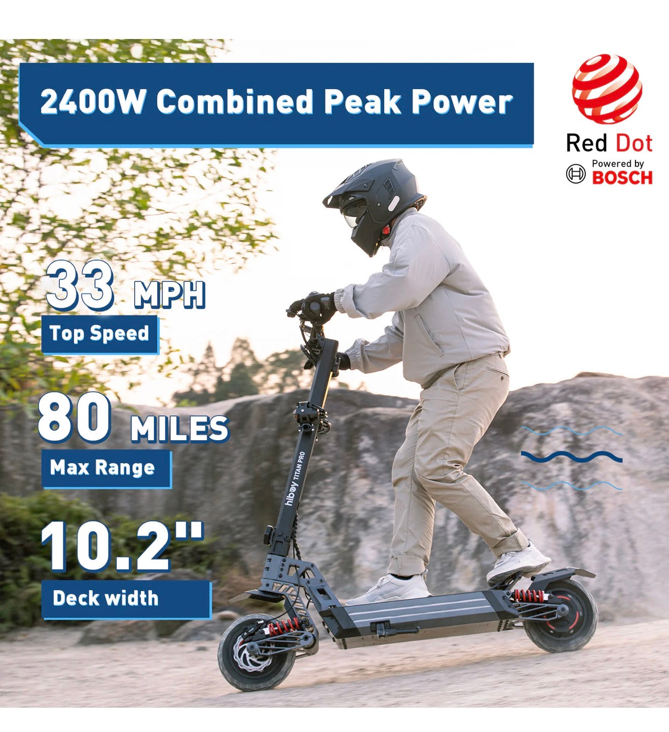 Hibot Titan Pro - dual motor - electric scooter